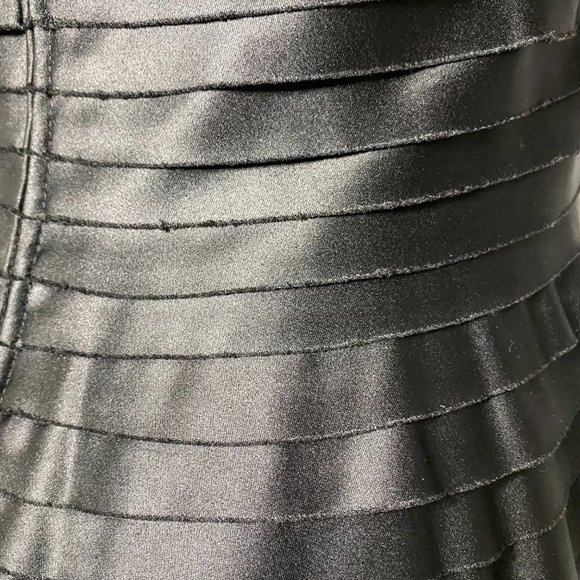 Tadashi Black Velvet Skirt Pleated Gown - Picture 8 of 9